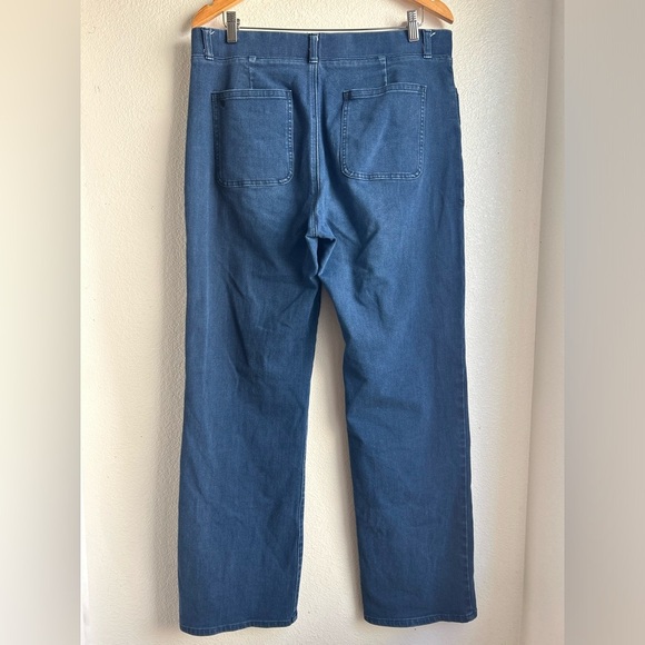 Betabrand | Pull-on Dark Blue Straight-Leg Pants - Picture 5 of 11